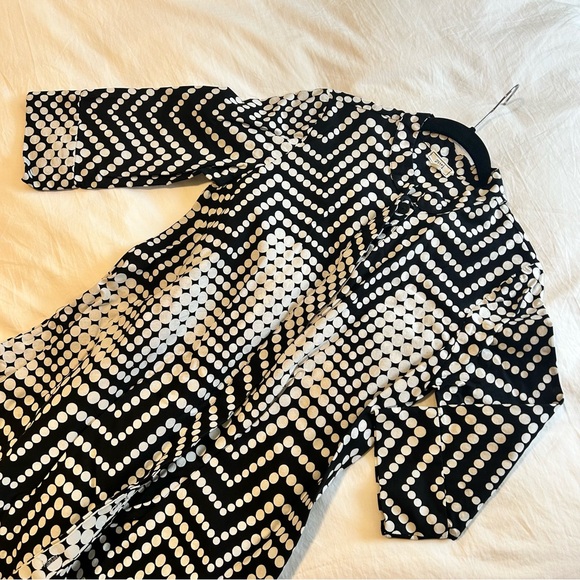 Zuri Dress. Dramatic black and white Size S=US 8-10 100% cotton w/ real POCKETS - Picture 2 of 8